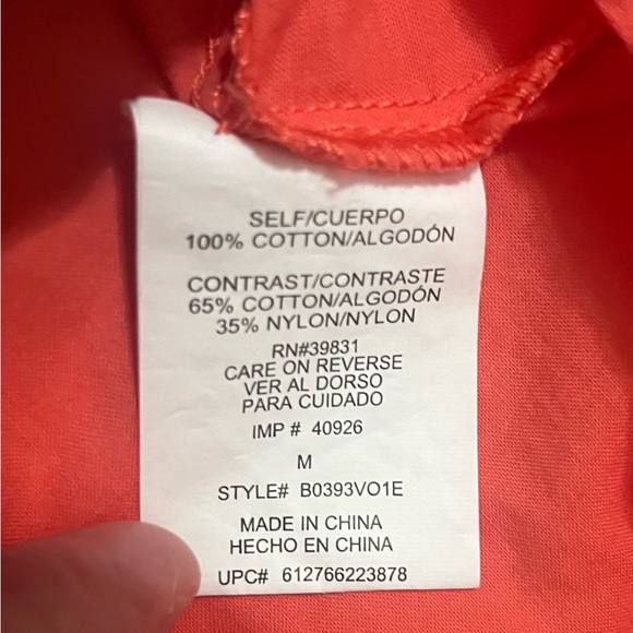 Ladies Summer Shirt with tie in front and lace detail at top - Picture 3 of 3